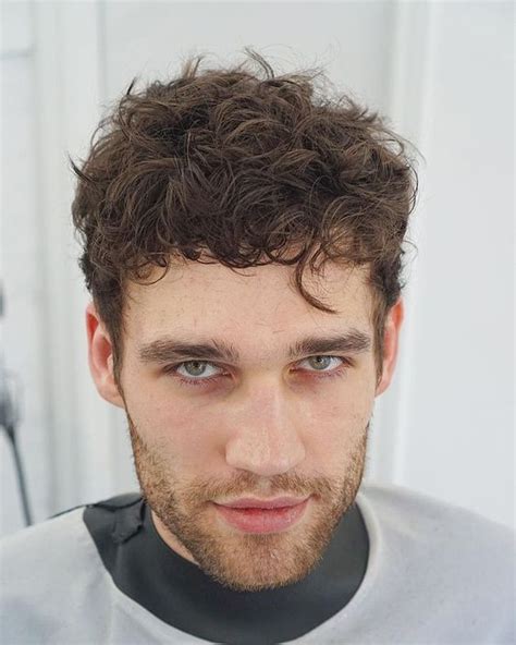 short curly hair cut man|men with thick curly hair.